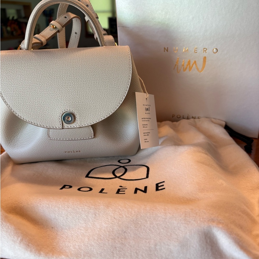 Polene Cream Mini Bag Structured Elegance